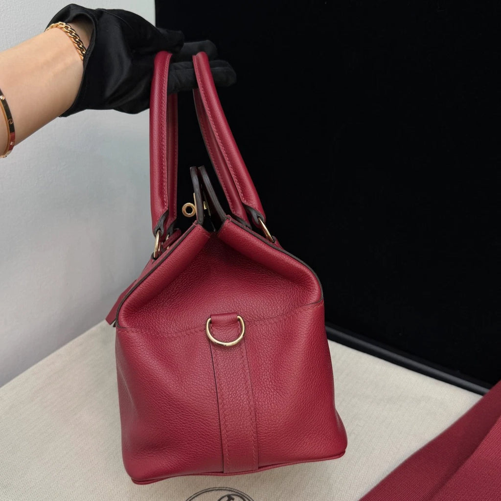 Hermes Tool Box20 Red Gold Hardware 2Way Top Handle Bag Crossbody