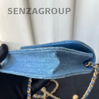 Chanel Denim Mini Quilted Chain Shoulder Bag Classic Fashion Women