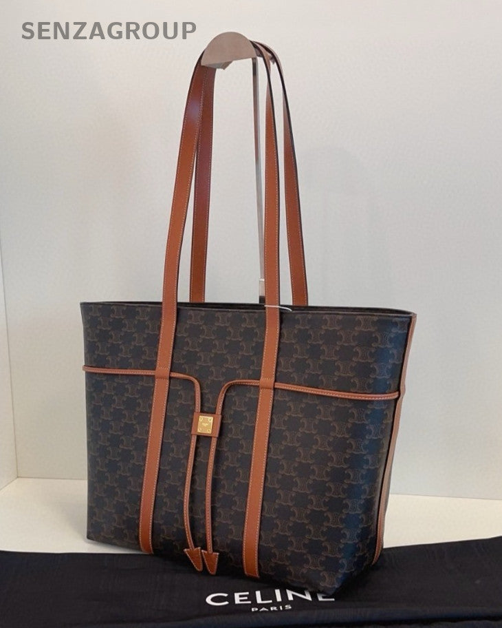 CELINE Arc de Triomphe Cabas Tote Shoulder bag Women Brown