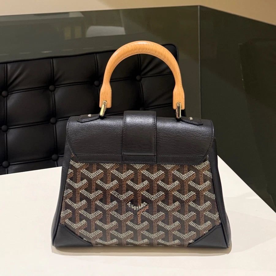 Goyard Mini Handbag Black Silver Crossbody Bag - Classic &amp; Stylish Women's