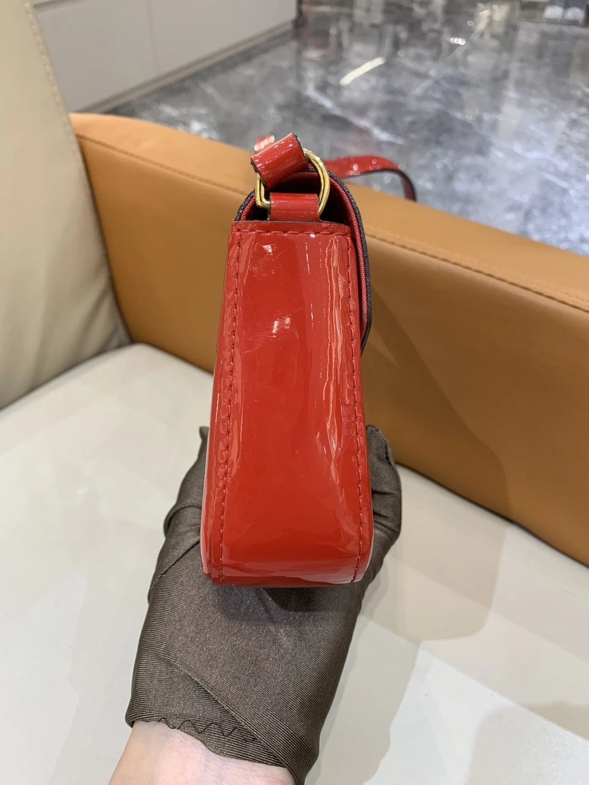 Louis Vuitton Red Patent Leather Crossbody Bag For Women