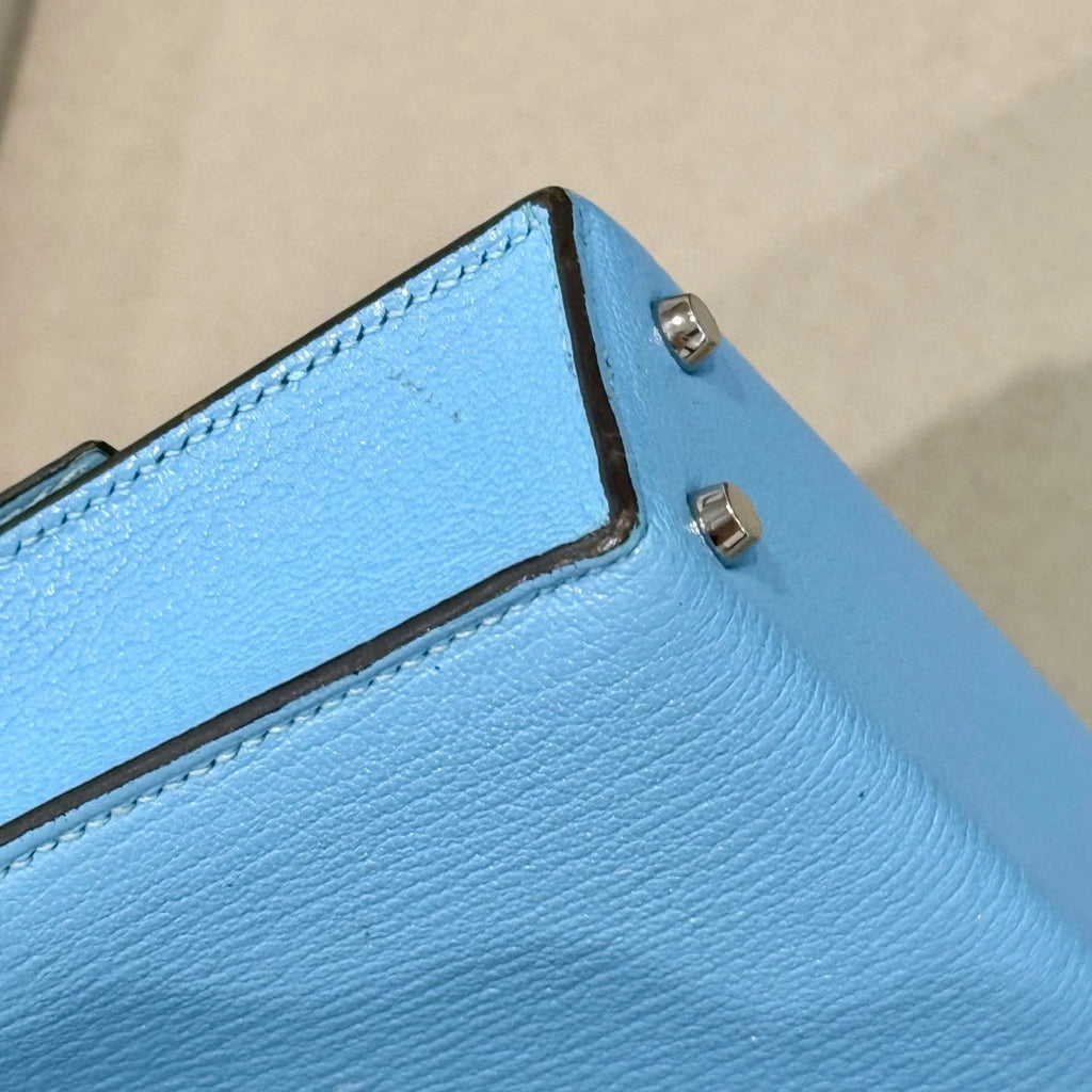 Hermes Verrou Mini Candy Blue Leather Shoulder Bag Women