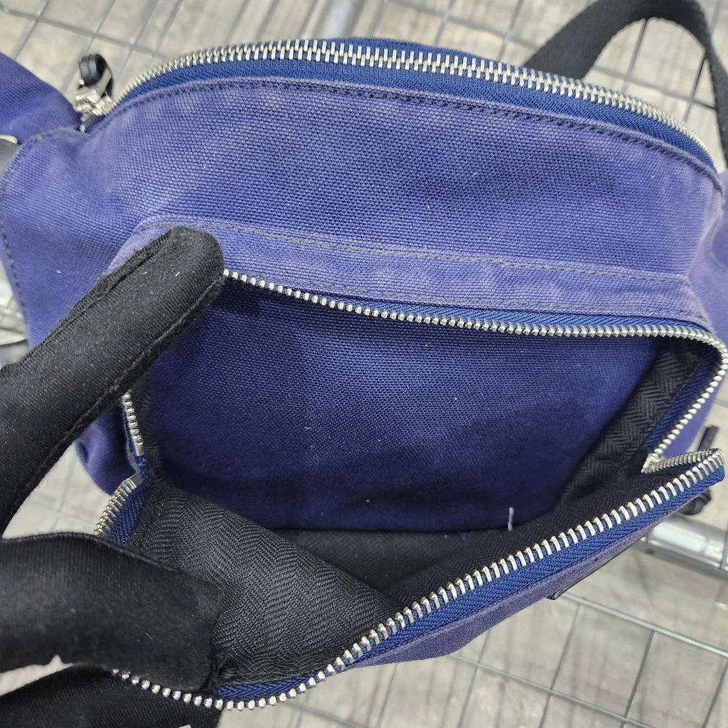 Loewe Blue Canvas Shoulder Chest Waist Bag For Women
