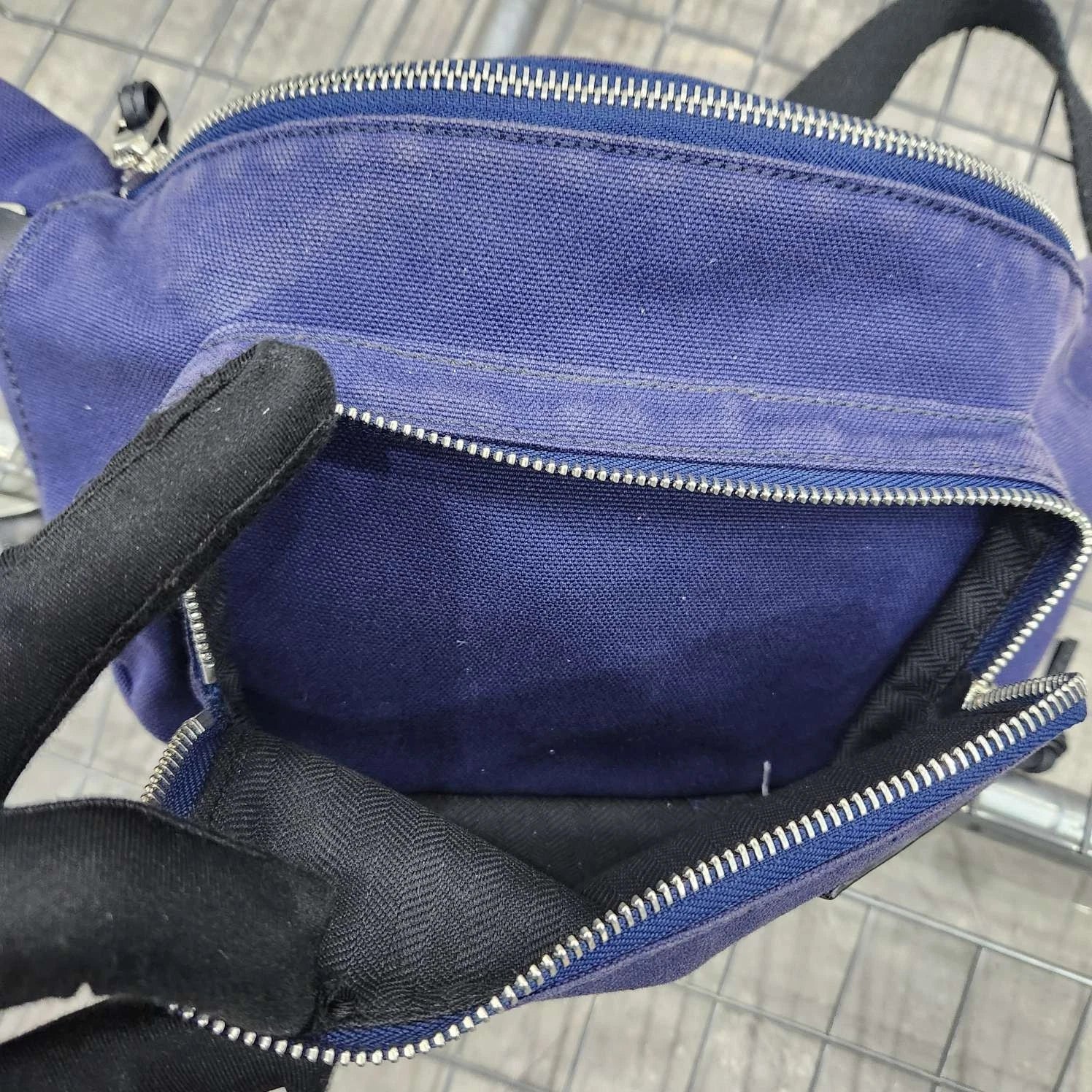 Loewe Blue Canvas Shoulder Chest Waist Bag For Women