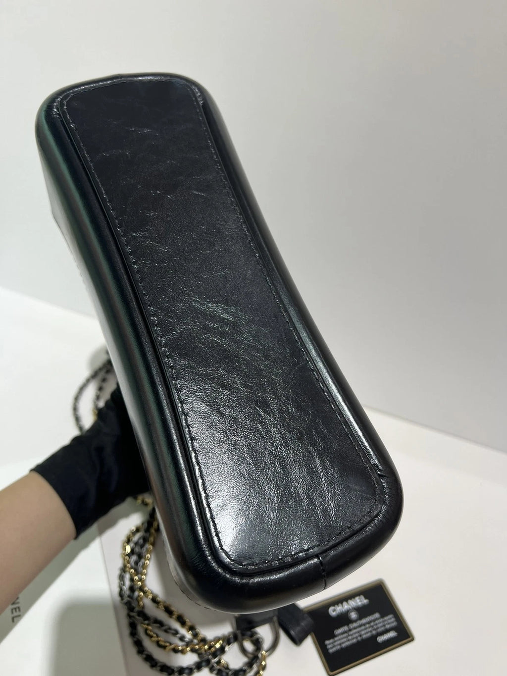 CHANEL Blue Black Medium Shoulder Bag For Women