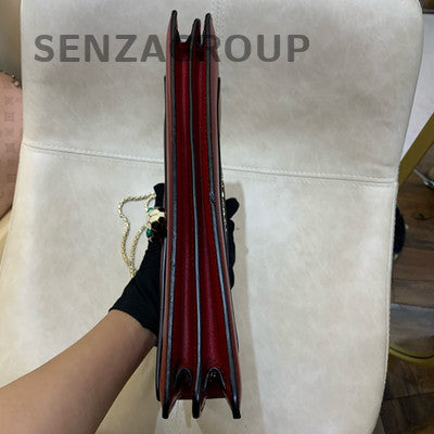 Bvlgari Red Medium Serpenti Forever Bag Gold Chain Shoulder Crossbody