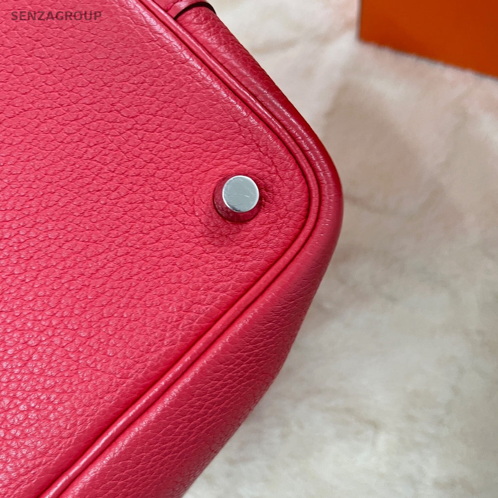 Hermès Picotin Lock Bag TC Leather Red Silver Women's Classic Tote