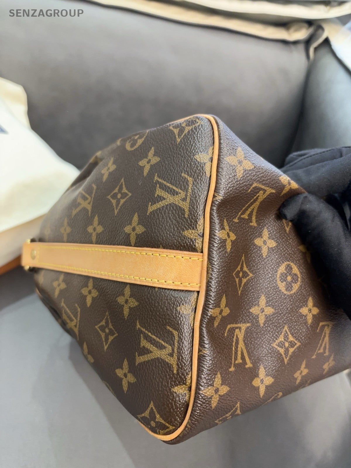 Louis Vuitton Speedy30 Monogram 2way Shoulder Handbag Brown Canves Women