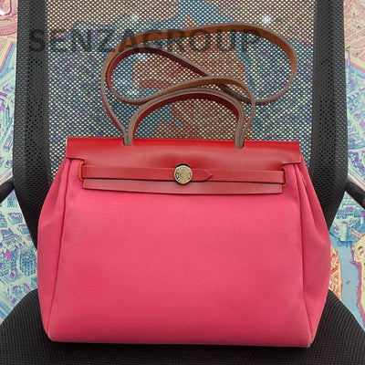 Hermès Herbag 31 Pink Red Shoulder Bag Women's Fashion Classic