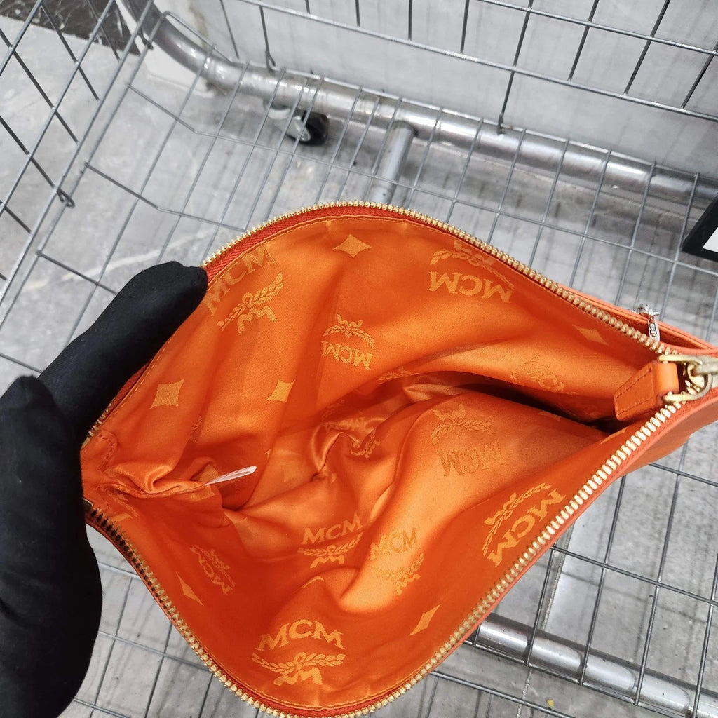 MCM Orange Clutch Shoulder Crossbody For Women