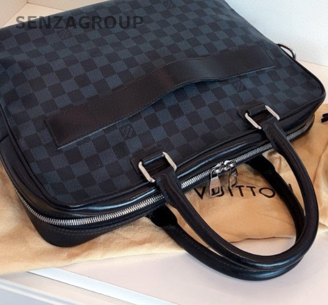 Louis Vuitton Damier Satchel Top Handle Shoulder Bag Crossbody Unisex Adults