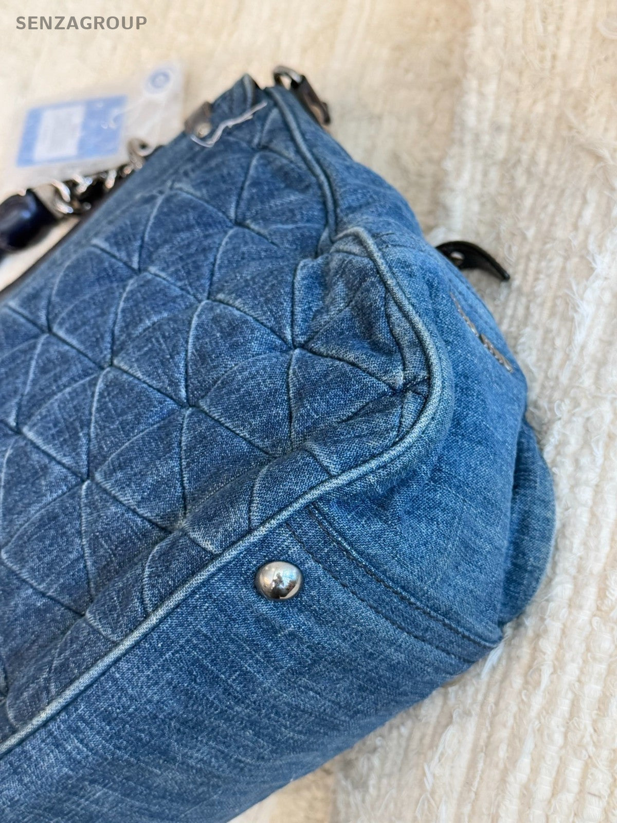 Miu Miu Denim Handbag Shoulder Bag Women Blue