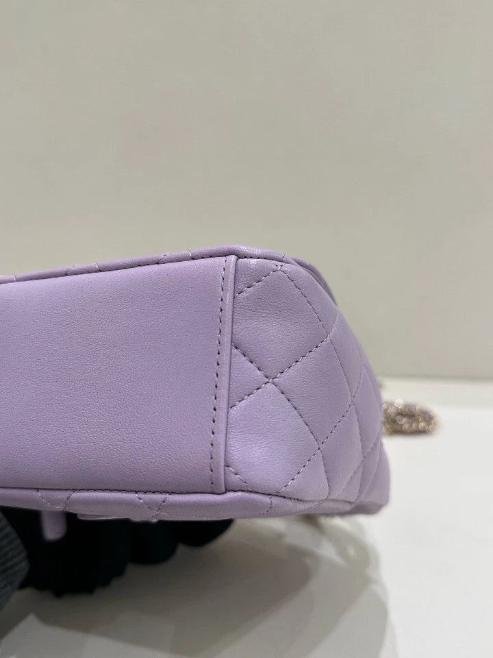 CHANEL Purple Leather Mini Backpack For Women