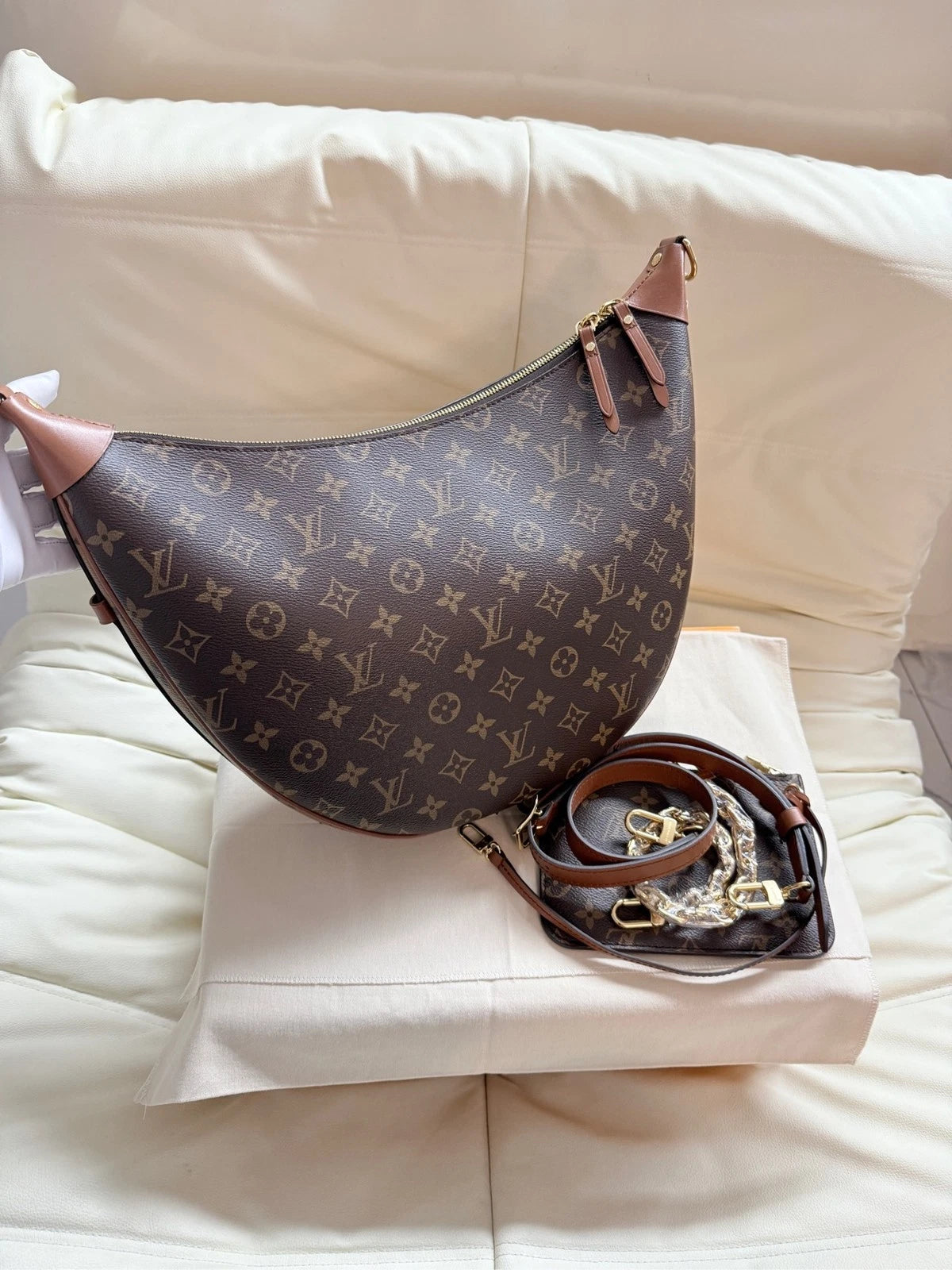 Louis Vuitton Large Moon Pea Shoulder Bag For Women