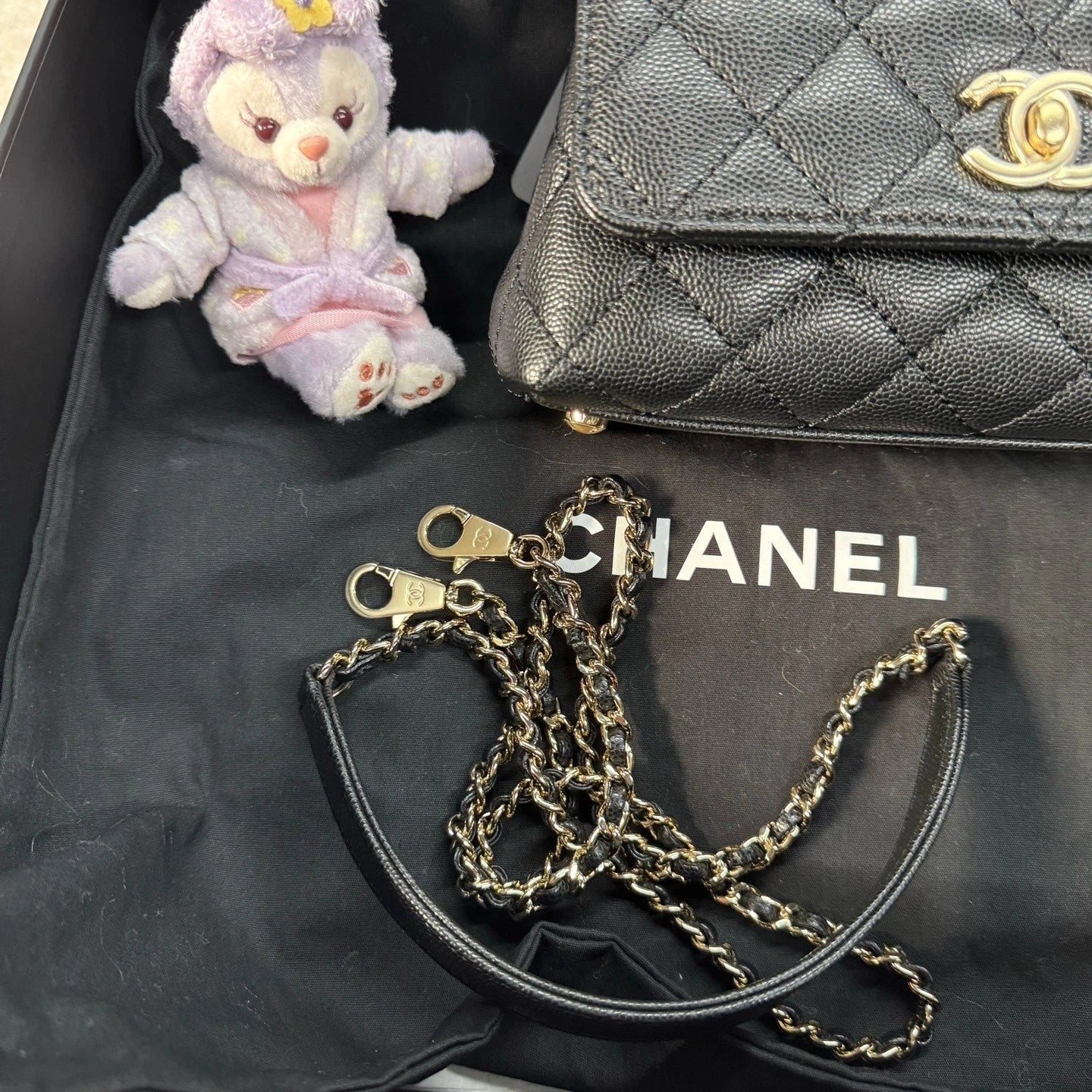 New CHANEL Coco Handle Mini Black Leather Top Handle Bag For Women