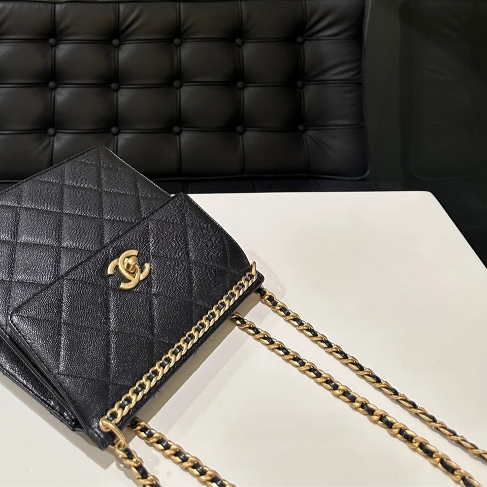 Authentic CHANEL Black Calfskin Backpack