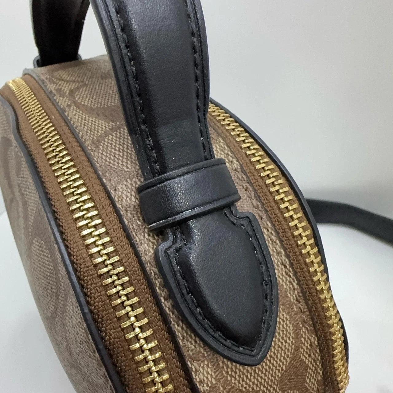 Coach Serena 21 Monogram Canvas Leather Small Dome Shell Bag For Women