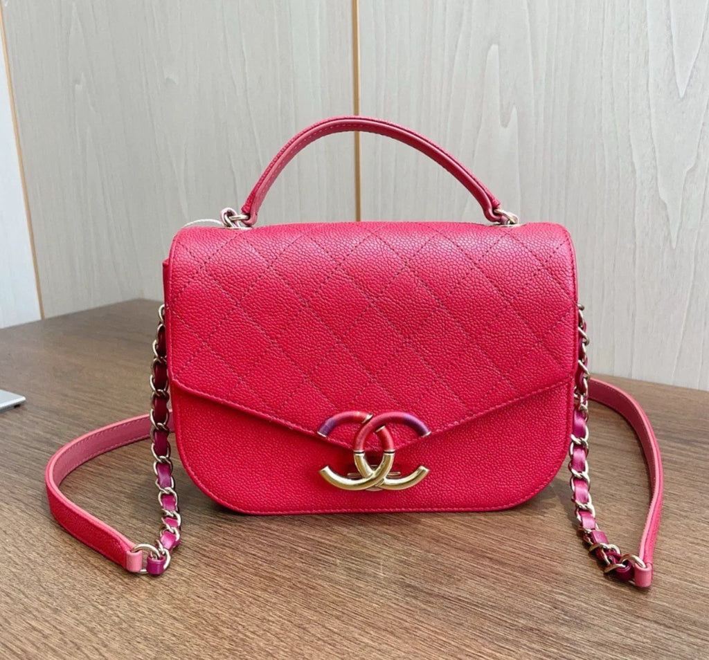 Chanel Coco Curve Cuba Calfskin Message Bag Top Handle Bag Shoulder Bag Women