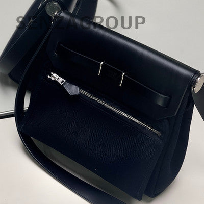 Hermès Mini Herbag Black Silver Shoulder Crossbody Bag Women's Classic