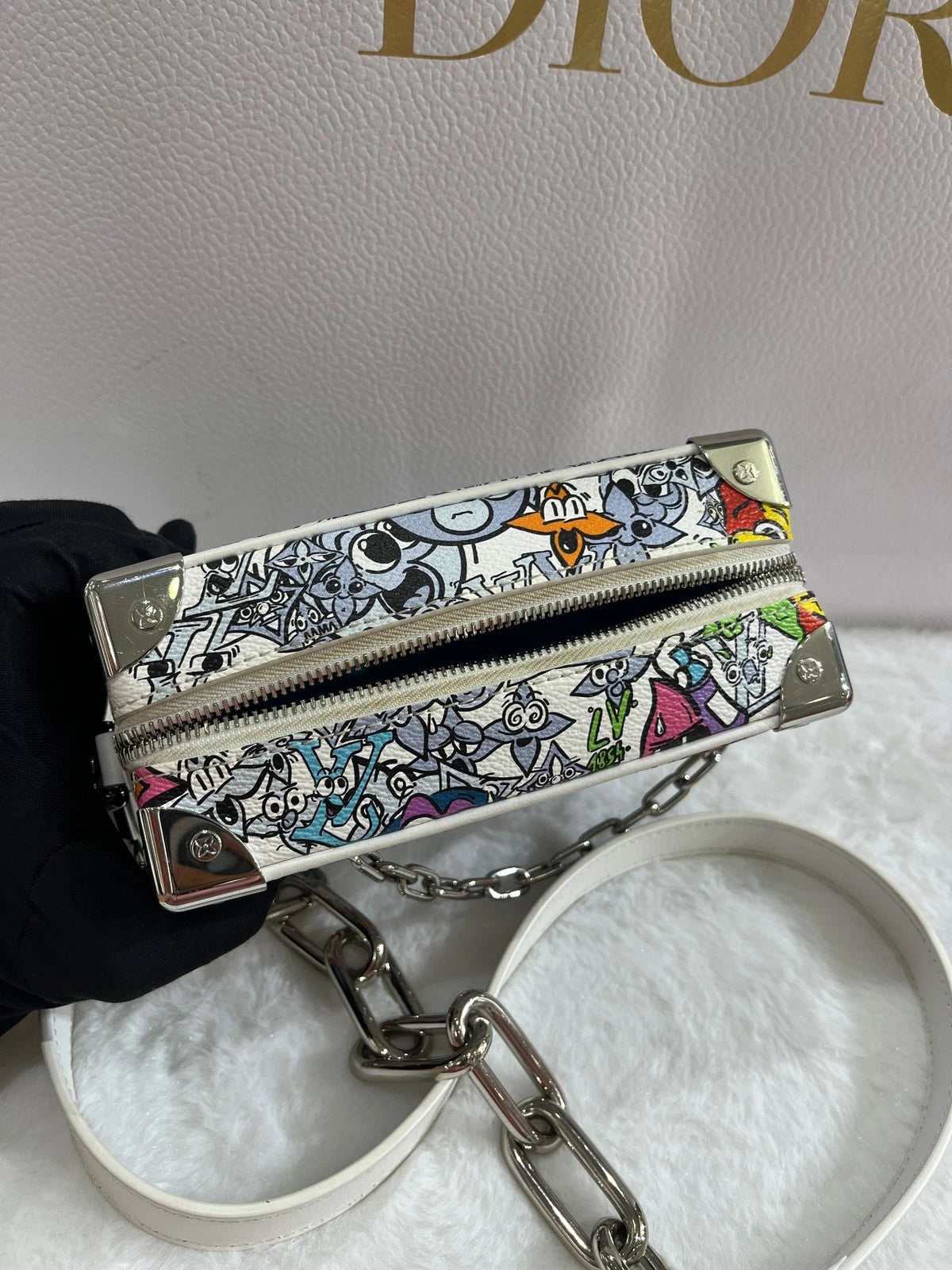 Louis Vuitton Limited Graffiti Soft Trunk Box Bag For Women