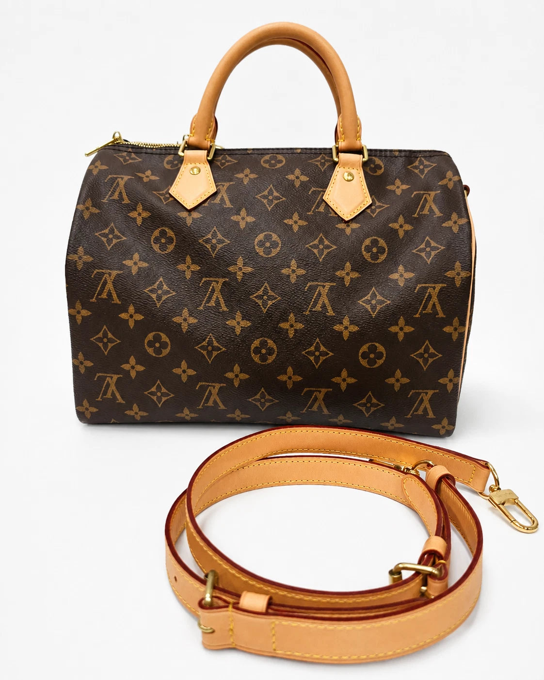 Louis Vuitton Speedy30 Monogram Canvas Handbag 2WAY Shoulder bag Crossbody