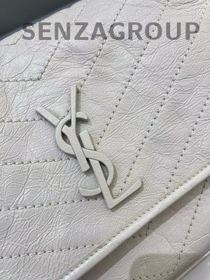 Saint Laurent Niki Medium Chain Shoulder Bag in White - Classic Women's Fashion