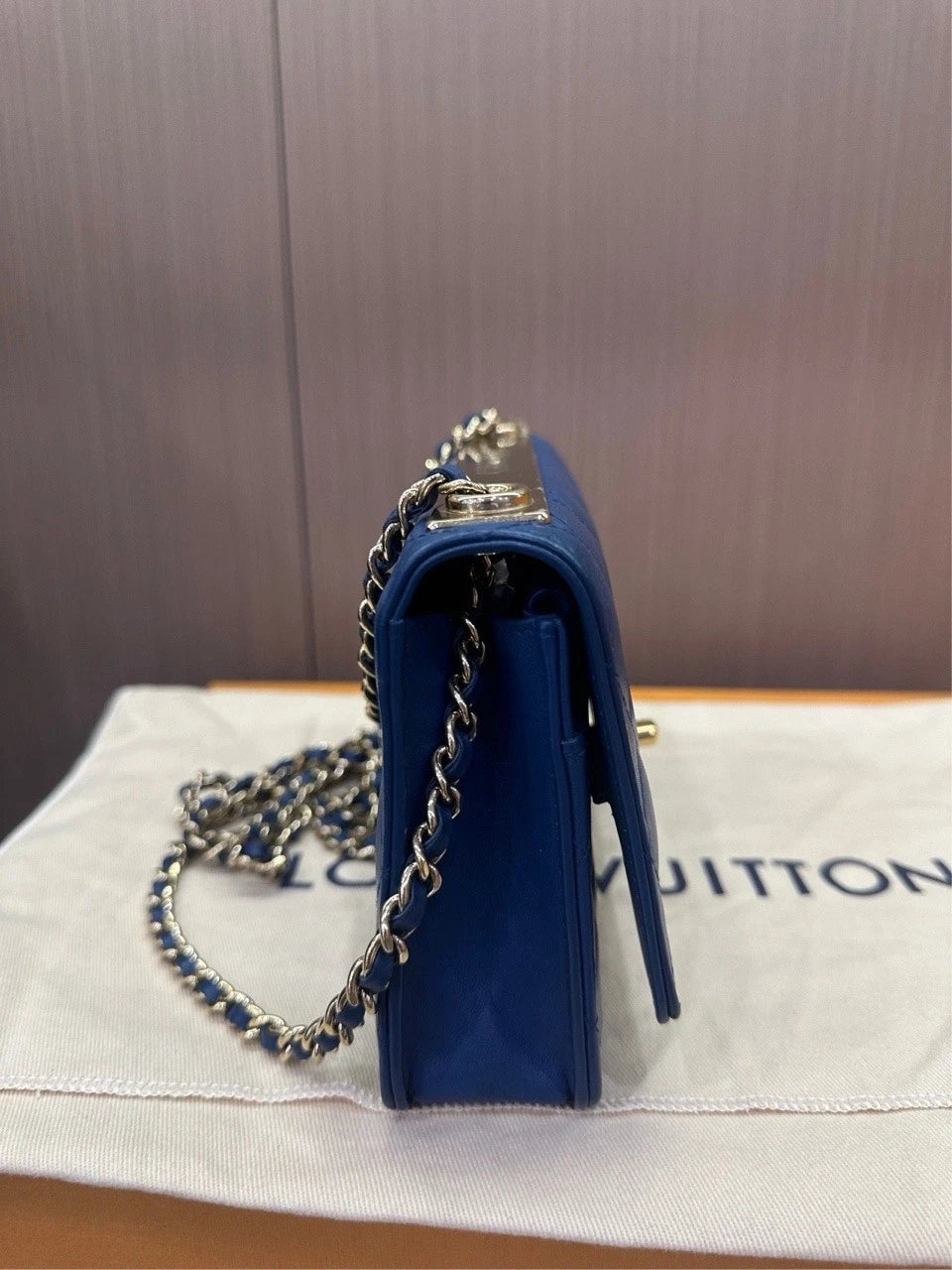 Authentic CHANEL Trendy CC WOC Blue Women's Crossbody Bag