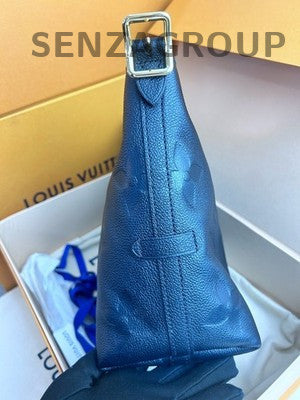 Louis Vuitton Carryall Small Black Leather Shoulder Crossbody Bag Women