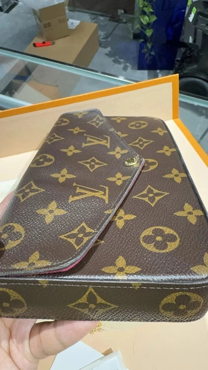 Louis Vuitton Felicie Pochette Monogram Brown Canvas Crossbody Shoulder Bag