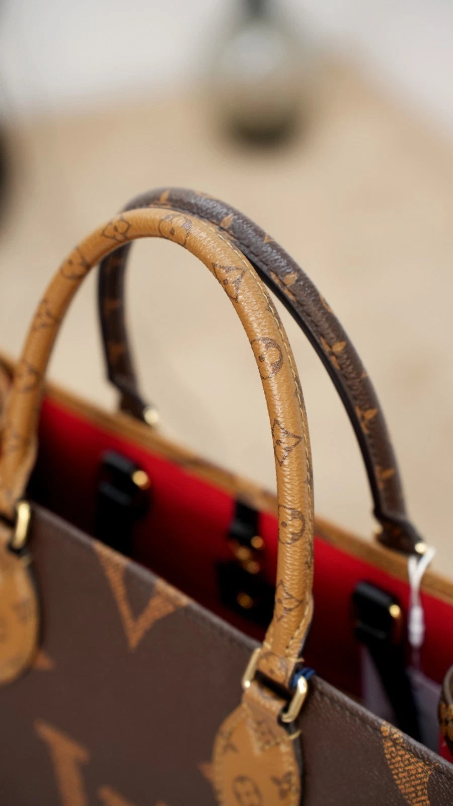 Louis Vuitton OnTheGo MM M45321 Monogram Brown Tote Bag Excellent