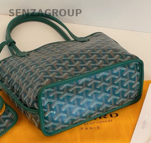 Goyard Anjou Mini Tote Shoulder Bag Green Used Women Classic Designer