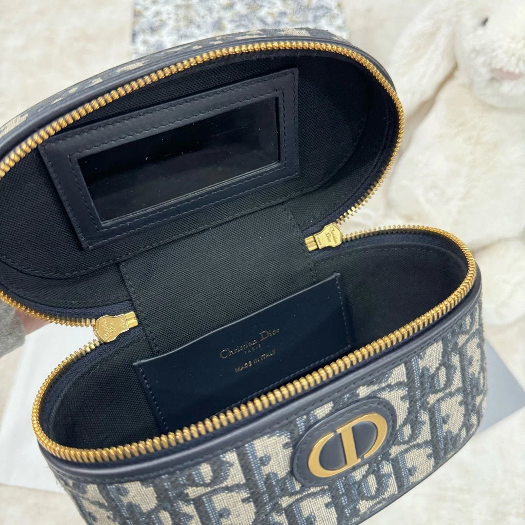 Christian Dior Oblique Makeup Case Handbag Crossbody For Women