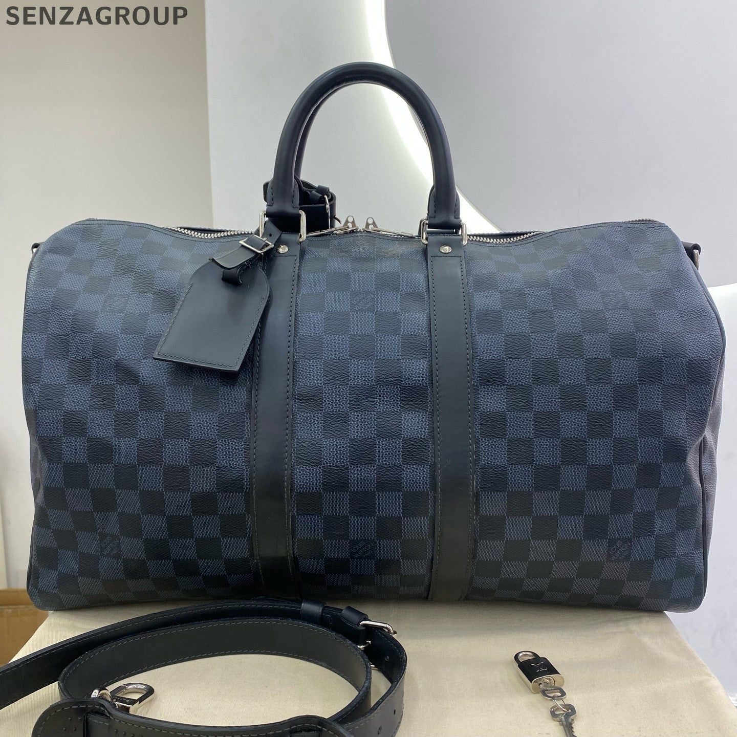 Louis Vuitton Keepall 45 Damier Graphite Travel Bag Unisex Carryall
