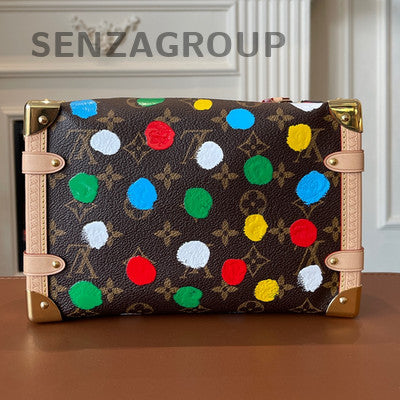 Louis Vuitton Monogram Yayoi Kusama Box Bag Brown Gold Classic Women