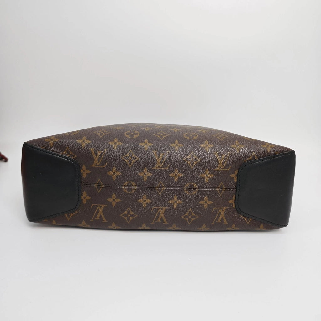 Louis Vuitton Monogram Brown Leather Crossbody Briefcase For Women