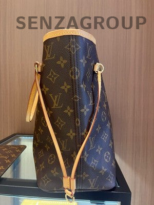 Louis Vuitton Neverfull MM Tote Bag Brown Gold Hardware Classic Women's