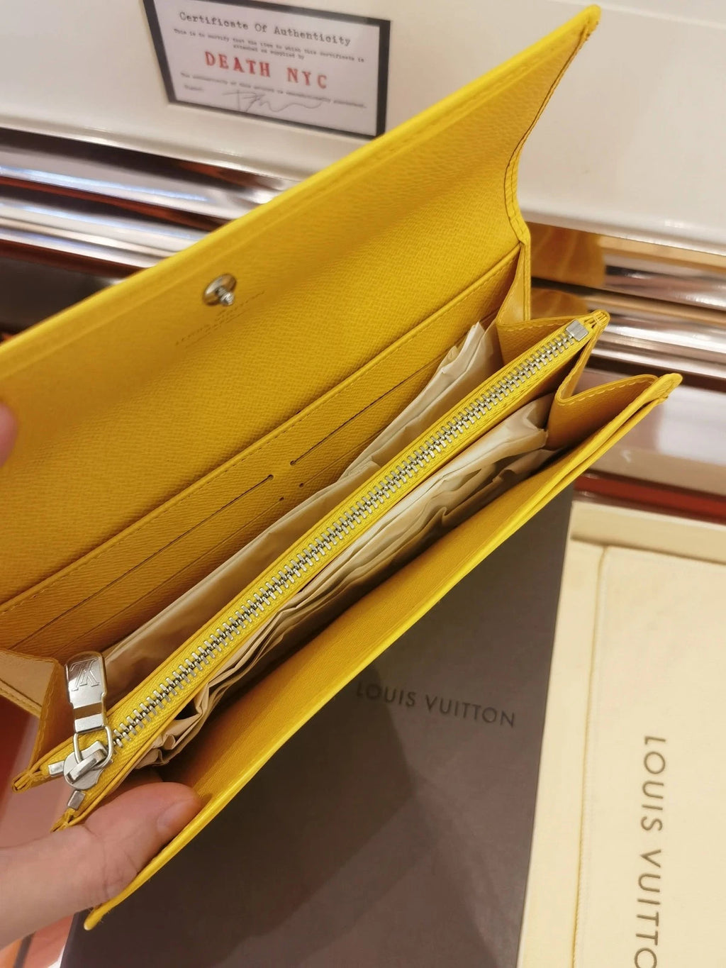 Louis Vuitton Yellow Epi Leather Wallet For Women