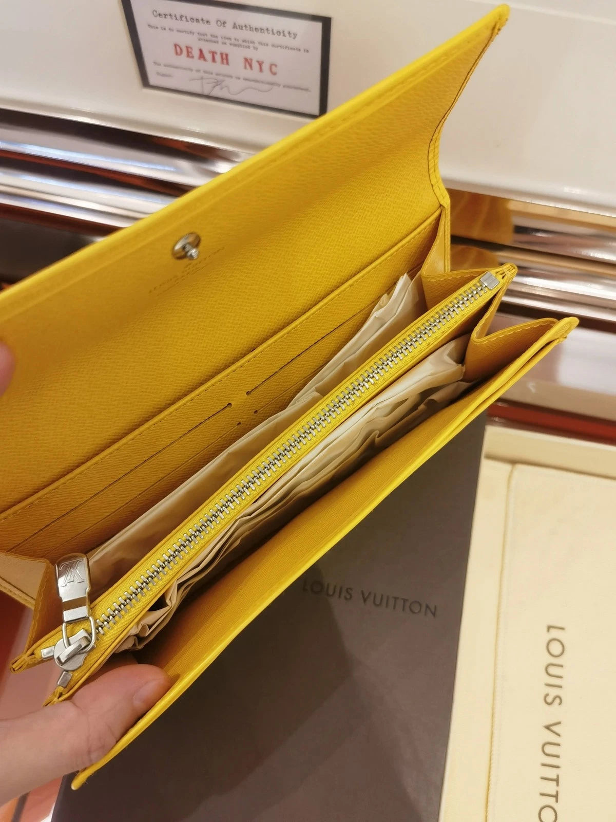 Louis Vuitton Yellow Epi Leather Wallet For Women