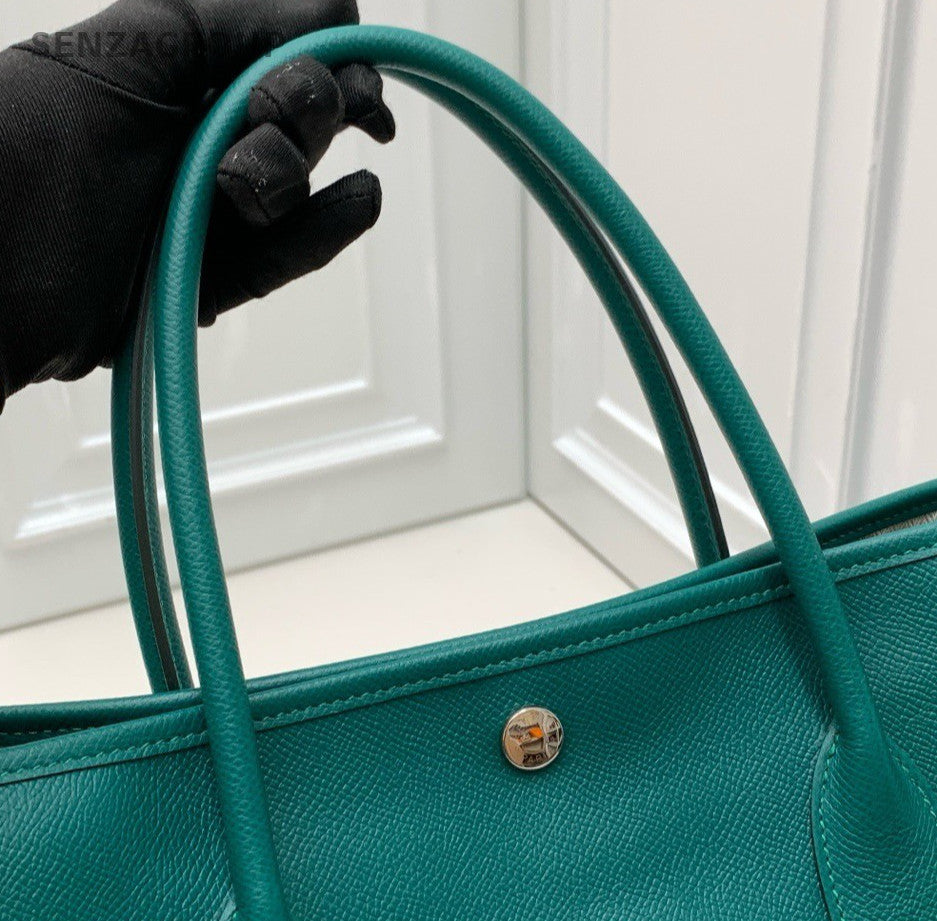 Hermes Garden Party Top Handle Bag Green Women Classic Designer