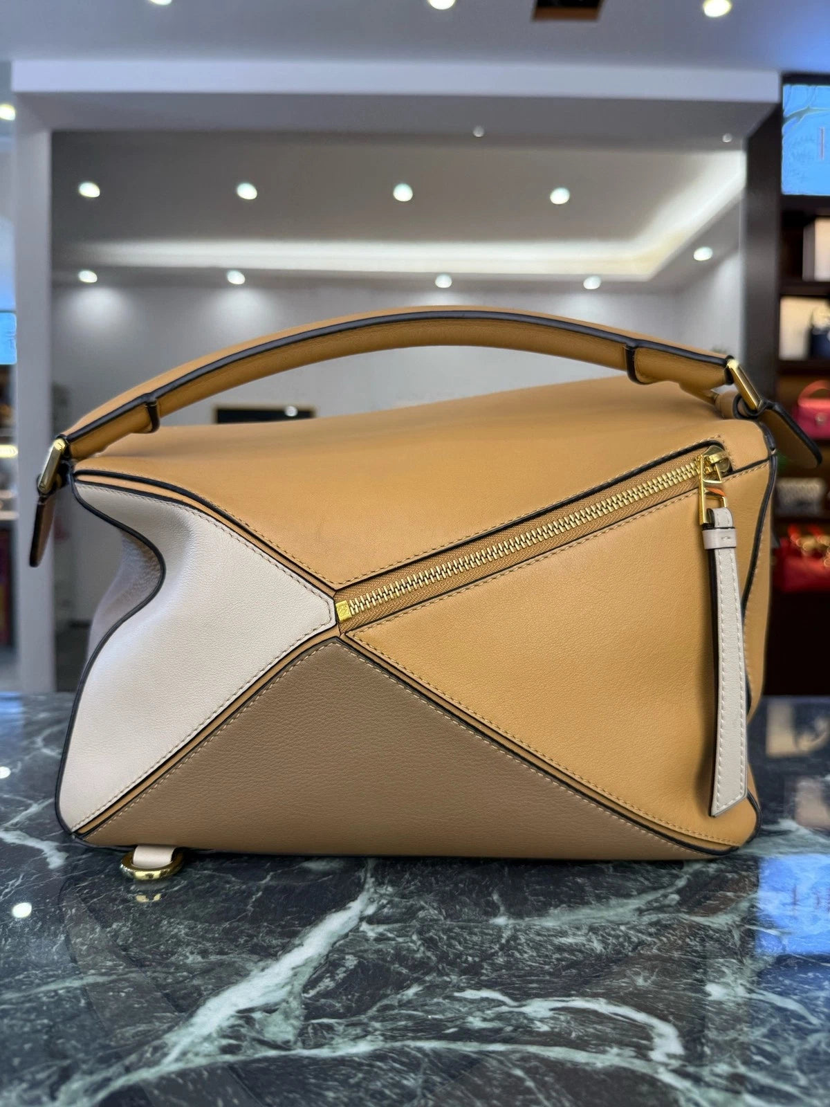 Loewe Multicolor Medium Puzzle Leather Shoulder Bag For Women
