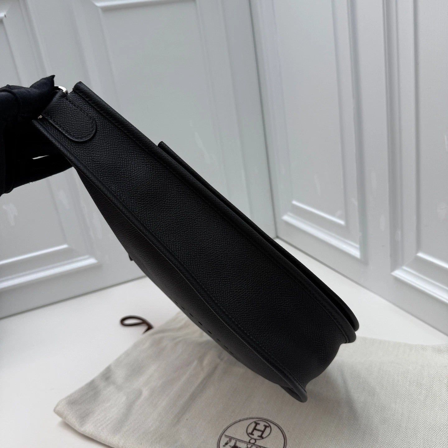 Hermes Evelyne 29 Epsom Shoulder Crossbody Bag Black Women Classic