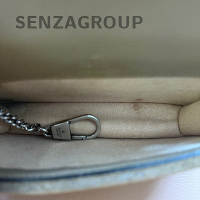 Gucci Dionysus Super Mini Chain Shoulder Bag Brown Silver Hardware