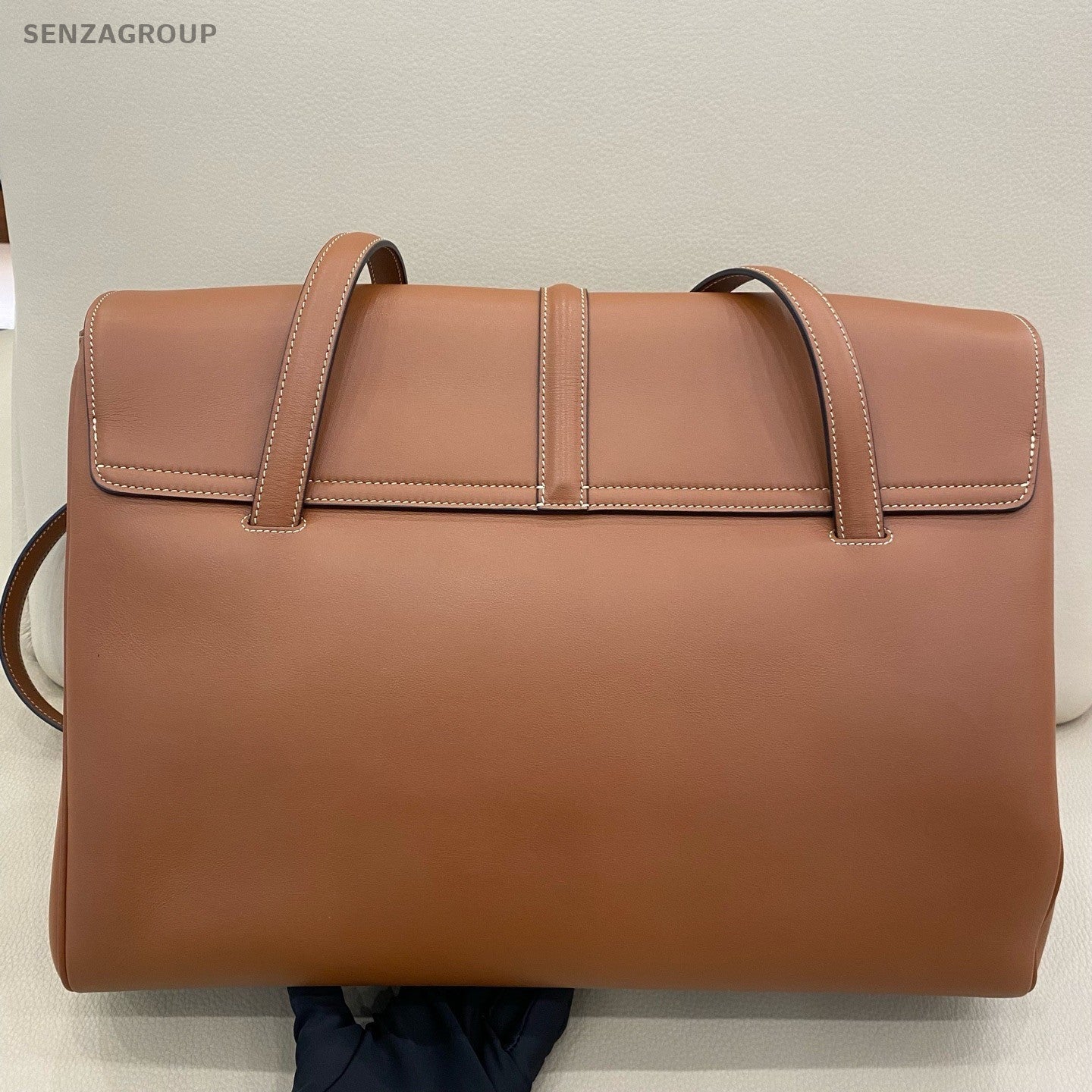 Celine Soft GM Shoulder Bag Brown Gold Unisex Adults Classic Designer