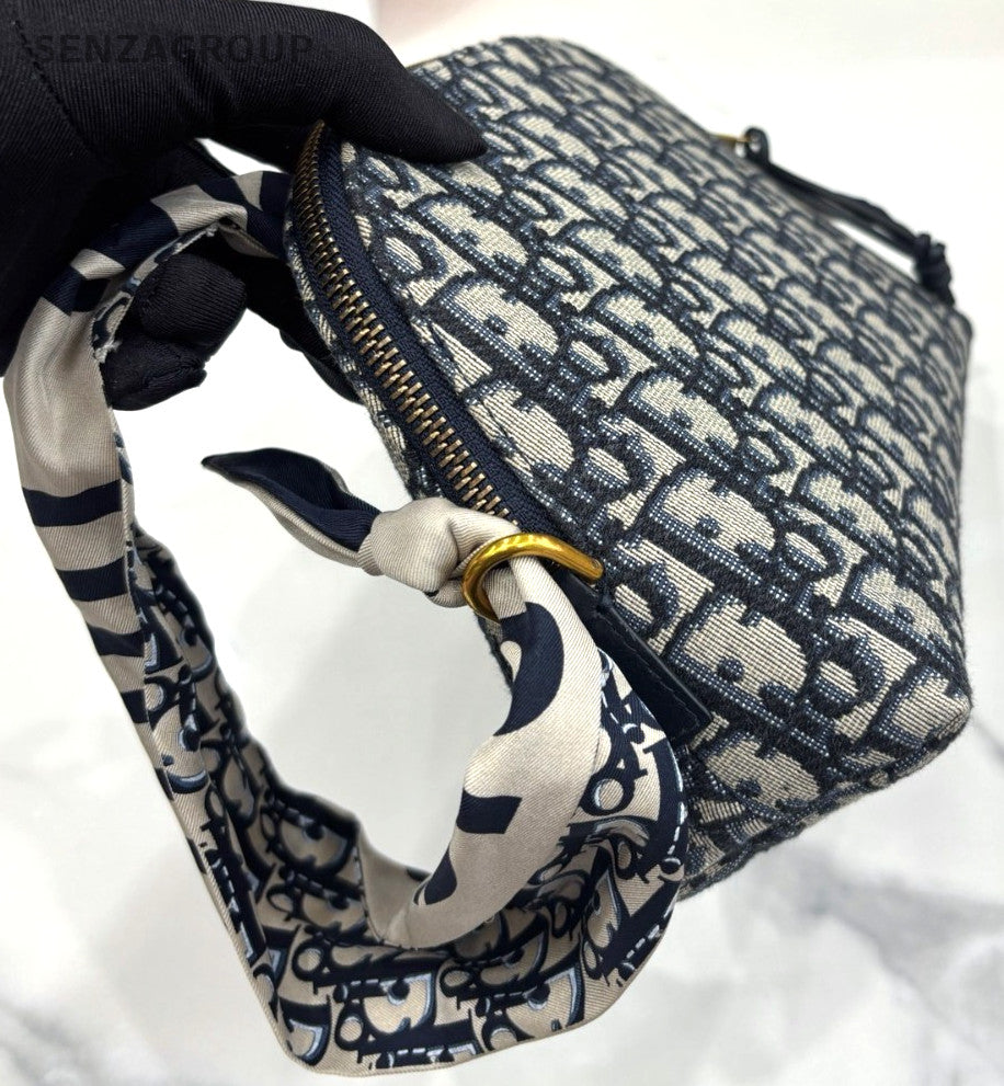 Christian Dior Alma Monogram Classic Toiletry Handbag Women DIY Silk  scarf