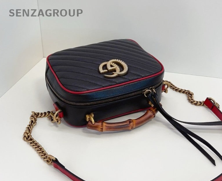 Gucci GG Marmont Camera bag Top Handle 2way Chain Shoulder Handbag Women