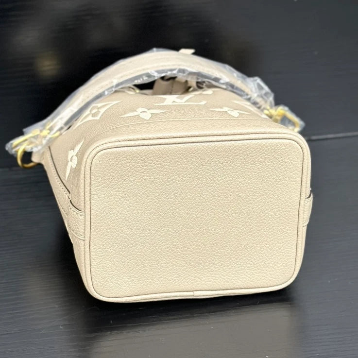 Louis Vuitton Noe Gold Gray Shoulder Bag Crossbody Excellent