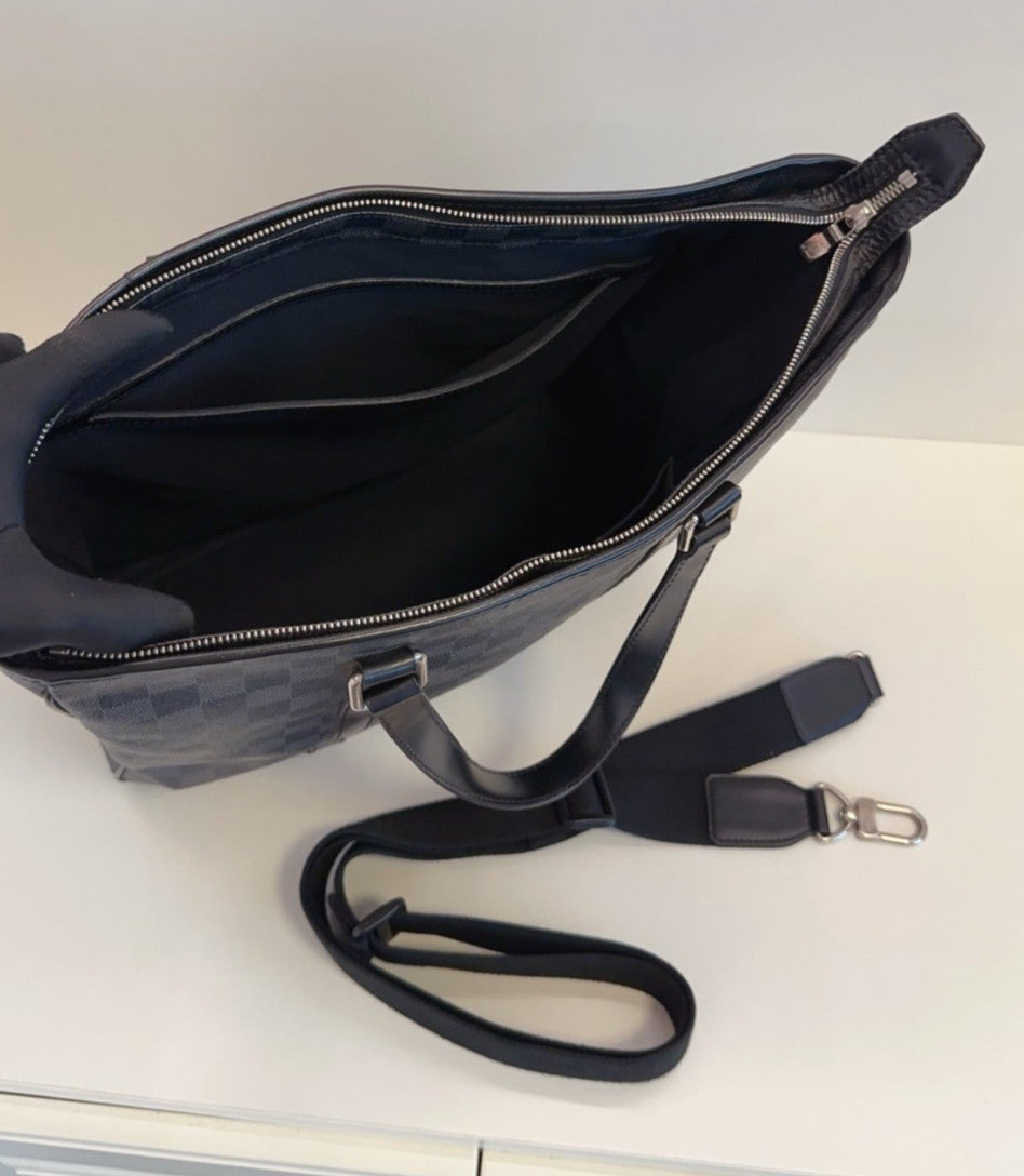 Louis Vuitton Tadao Top Hanlde Shoulder Bag Black Unisex Adults