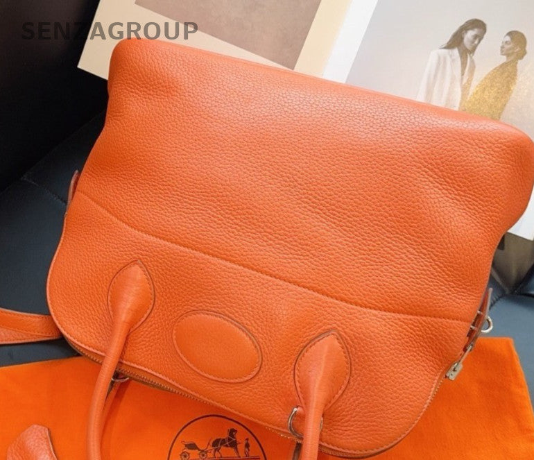 Hermes  Bolide31 Top Handle Handbag Shoulder Bag Women Orange
