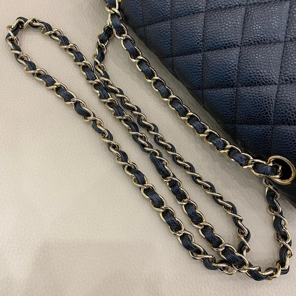 CHANEL CF Medium Black Leather Shoulder Bag For Women