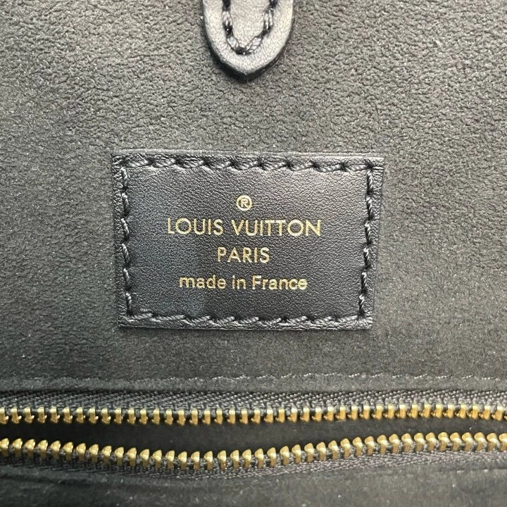 Louis Vuitton Black Red Monogram Canvas Fold Tote Handbag For Women